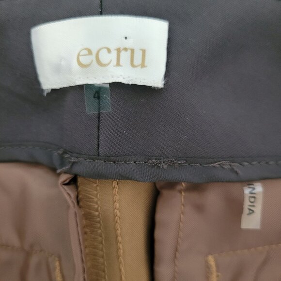 Ecru Slim Bootcut Trouser Pants Womens Size 4 Tan Career NWOT - Picture 3 of 7